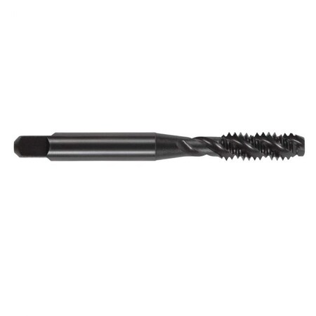 Nitro-Max Spiral Flute Tap, Series 2160N, Imperial, UNF, 51624, Bottoming Chamfer, 3 Flutes, Cobalt, Black 216N120F
